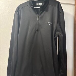 Callaway Golf Pullover 1/4 Zip Ottoman Tech in Black Size XL